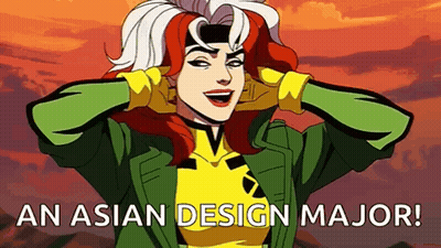 Rogue Cartoon With Asian Design Major GIF