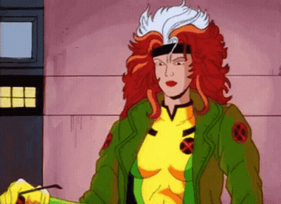 Rogue Is A Female Superhero From The X-Men Animated Series . GIF