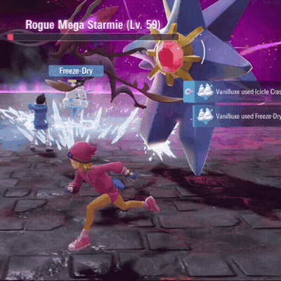 Rogue Mega Starmie Lv 59 Video Game Screenshot GIF