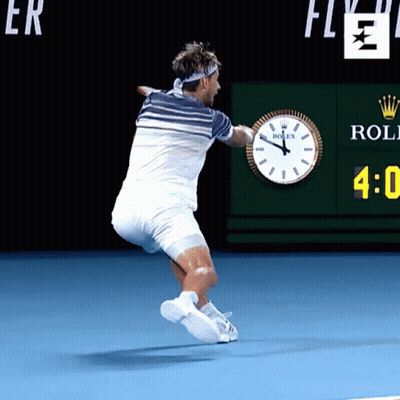 Rolex Clock Behind Tennis Player GIF