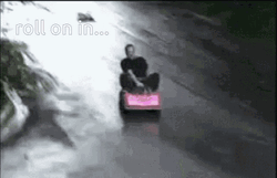 Roll On In Kid Car Crash GIF