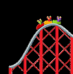 Roller Coaster Thrill Ride Sticker
