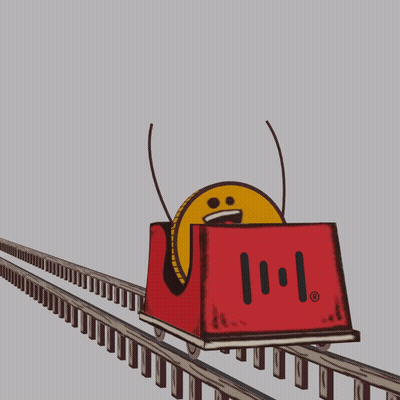 Roller Coaster With 5 And 49K GIF