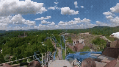 Roller Coaster With Bald Eagle On Top GIF