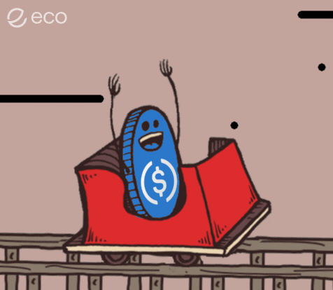 Roller Coaster With Dollar Sign GIF