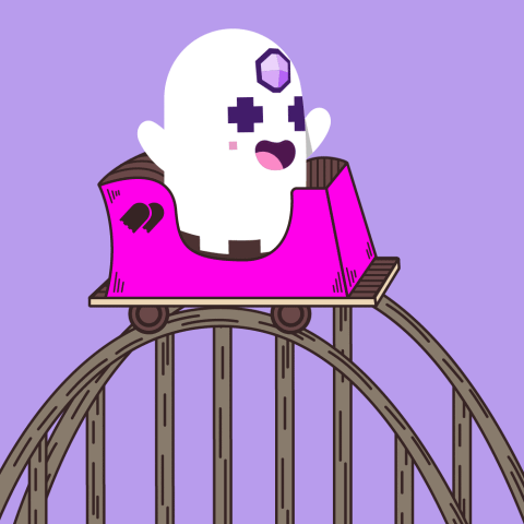 Roller Coaster With Ghost GIF