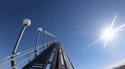 Roller Coaster With Stairs To The Top GIF