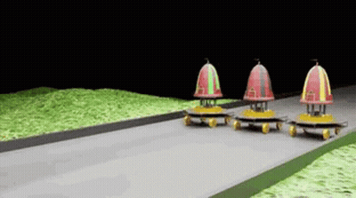 Roller Skates Row Red Yellow Wheels GIF