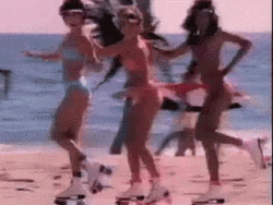 Roller Skating At The Beach GIF