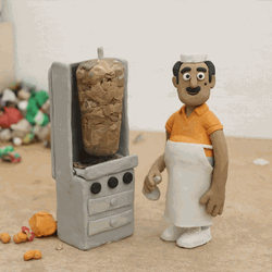 Rolling Animation Clay Smile  GIF