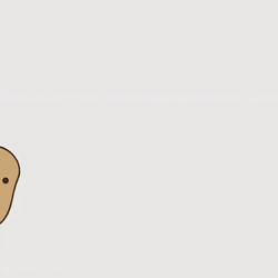 Rolling Cute Potato I'm Here GIF