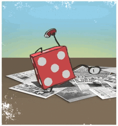 Rolling Dice Break Dancing Animation GIF