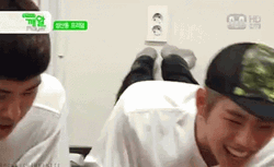 Rolling On The Floor Laughing Kpop  GIF