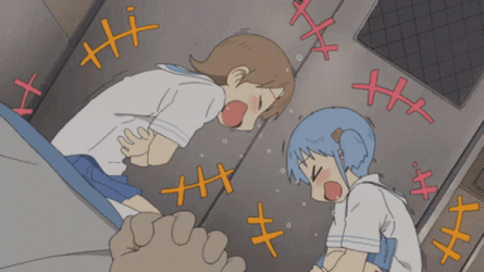 Rolling On The Floor Laughing Nichijou Manga GIF
