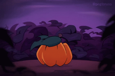 Rolling Pumpkin At Night GIF