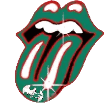 Rolling Stones Logo With Globe Sticker