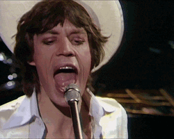 Rolling Stones Mick Jagger Singing Angie GIF
