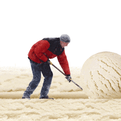 Rolling Vanilla Ice Cream GIF