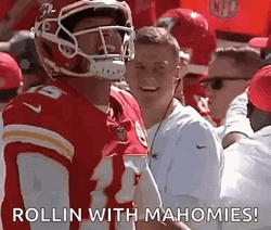 Rolling With Smilling Patrick Mahomes GIF