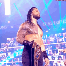 Roman Reigns Champion Belt GIF