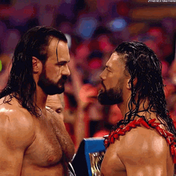 Roman Reigns Face Off Staredown GIF