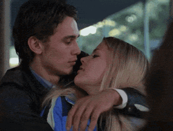 Romance Couple Eating Nose GIF