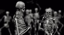 Romantic Couple Dancing Skeleton GIF