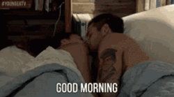 Romantic Good Morning Couple Kiss Cuddle Love GIF
