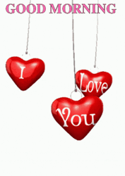 Romantic Good Morning I Love You Necklace Hearts GIF