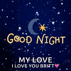 Romantic Good Night I Love You Britt GIF