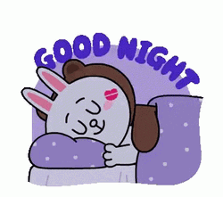 Romantic Good Night My Love Cony Brown GIF