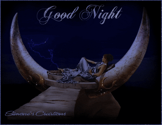 Romantic Good Night My Love Glittery Crescent Moon GIF