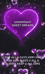 Romantic Good Night My Love Neon Heart GIF