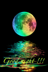 Romantic Good Night My Love Rainbow Moon GIF