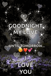 Romantic Good Night My Love Shimmering Hearts GIF