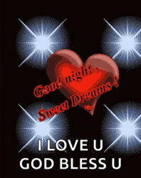 Romantic Good Night My Love Sparkling Heart GIF