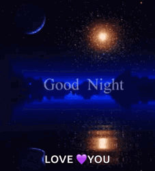 Romantic Good Night My Love Starry Moon GIF
