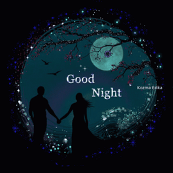 Romantic Good Night Shadow Couple Holding Hands GIF