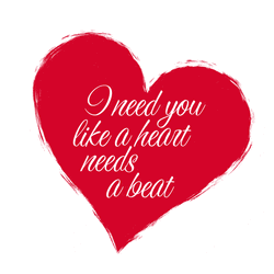 Romantic Heart Message Digital Art  GIF