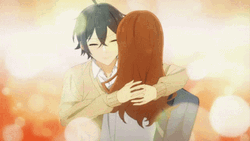 Romantic Hug Anime Lovers Horimiya GIF 