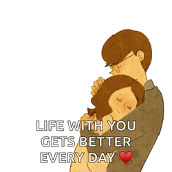 Romantic I Love You Hugging Animation GIF