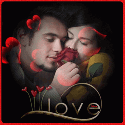 Romantic I Love You Smelling Roses GIF