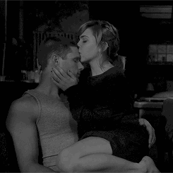 Romantic Lady Comforting Partner GIF