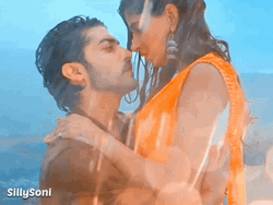 Romantic Love While Raining GIF
