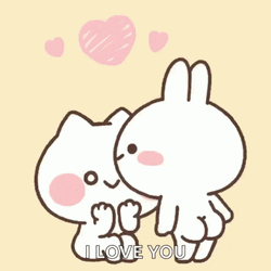 Romantic Mimi And Neko Forehead Kiss GIF