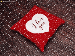 Romantic Pillow I Love You Message GIF
