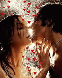 Romantic Relationship Kiss Hearts GIF