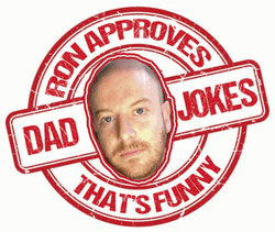 Ron Approves Dad Joke Logo Art GIF