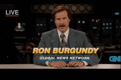 Ron Burgundy Anchorman Reporting News Funny Scene GIF