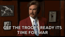 Ron Burgundy Troops Getting Ready GIF